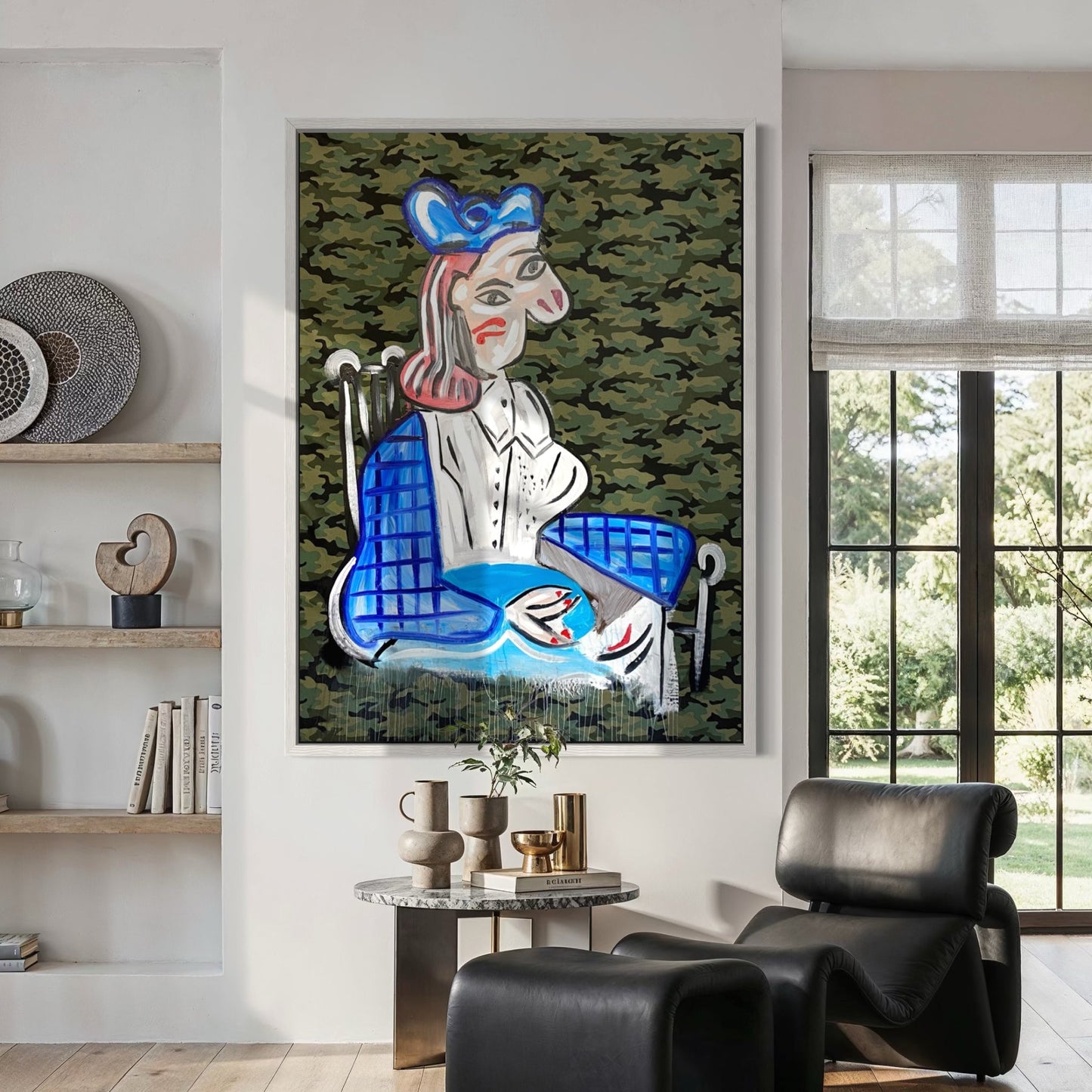 Camo O' Pablo Large Format Original Painting | Figurative Pop Art | Mofisto