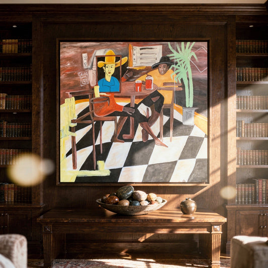 Cowboy in the Corner Styled in Modern Interior Setting | Figurative Art by Mofisto