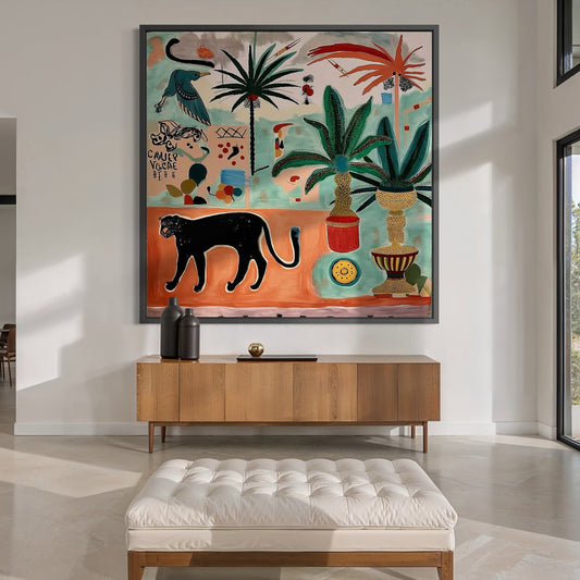 Desert Reflection Styled in Modern Interior Setting | Abstract Figurative Art by Mofisto
