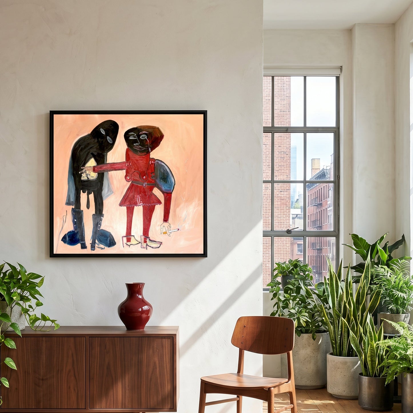 Fine Tuning Small Format Original Painting | Expressionist Figurative Mixed Media | Mofisto