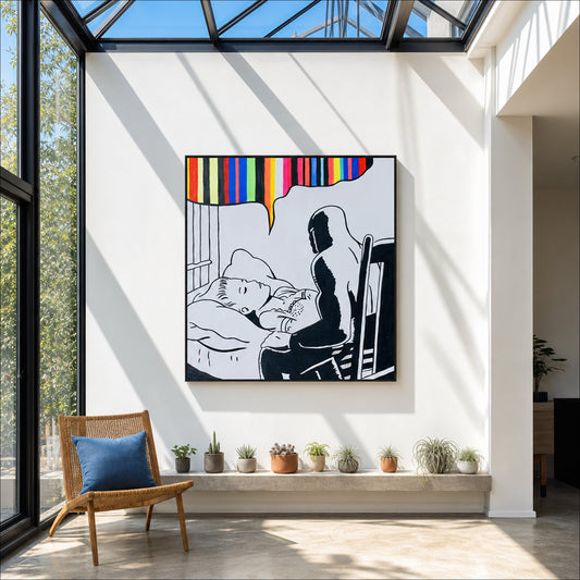 I Dream in Color Styled in Modern Interior Setting | Figurative Pop Art by Mofisto