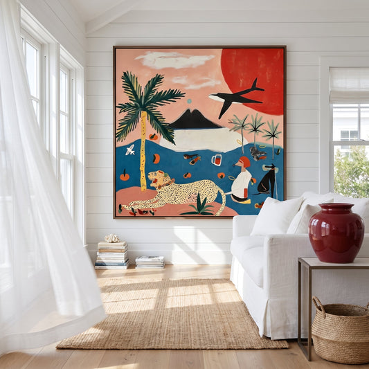 Island Dreaming Styled in Modern Interior Setting | Tropical Art by Mofisto