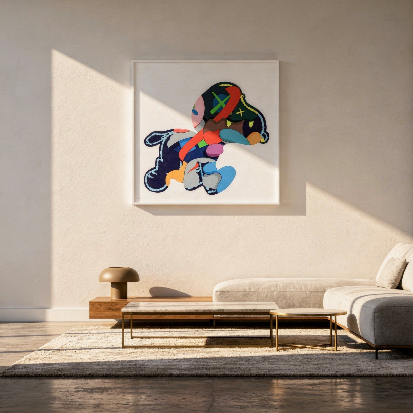 Kaws I Like It Doggy Style Large Format Original Painting | Figurative Pop Art Mixed Media | Mofisto