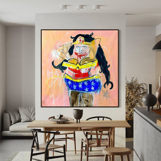 My Wonder Woman Styled in Modern Interior Setting | Pop Art by Mofisto