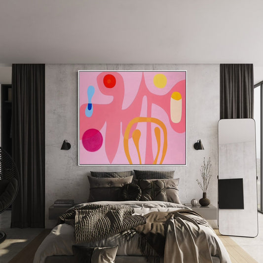 Pinkos in Sifnos Styled in Modern Interior Setting | Abstract Art by Mofisto