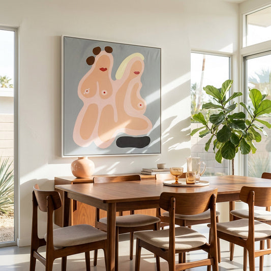 Study for Two Lovers Large Format Original Painting | Figurative Nude Mixed Media | Mofisto