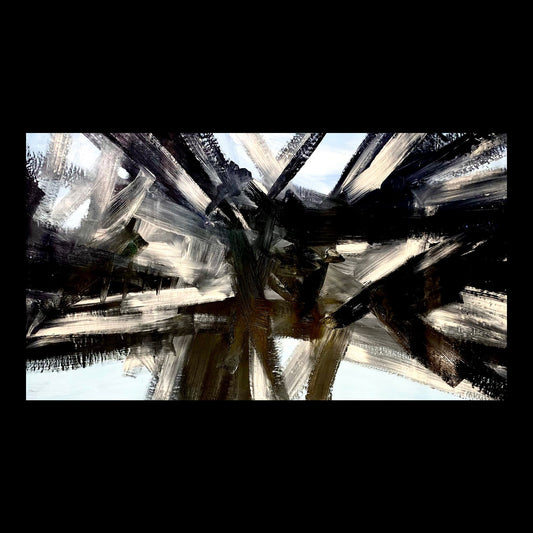 Ai No Corrida Original Hand-Painted Artwork | Abstract Gestural Mixed Media on Canvas | Mofisto