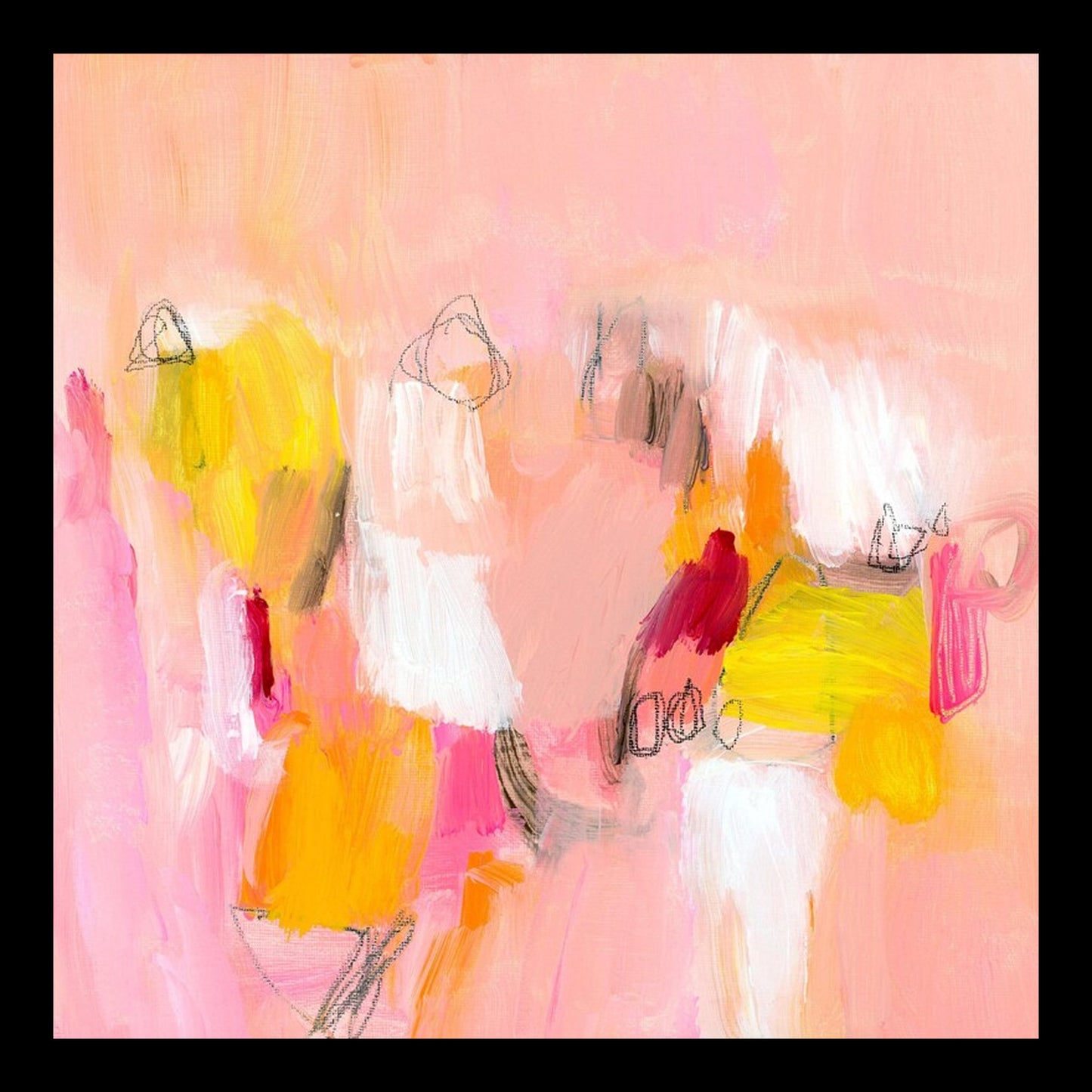 All Colored Out Original Hand-Painted Artwork | Abstract Gestural Mixed Media on Canvas | Mofisto