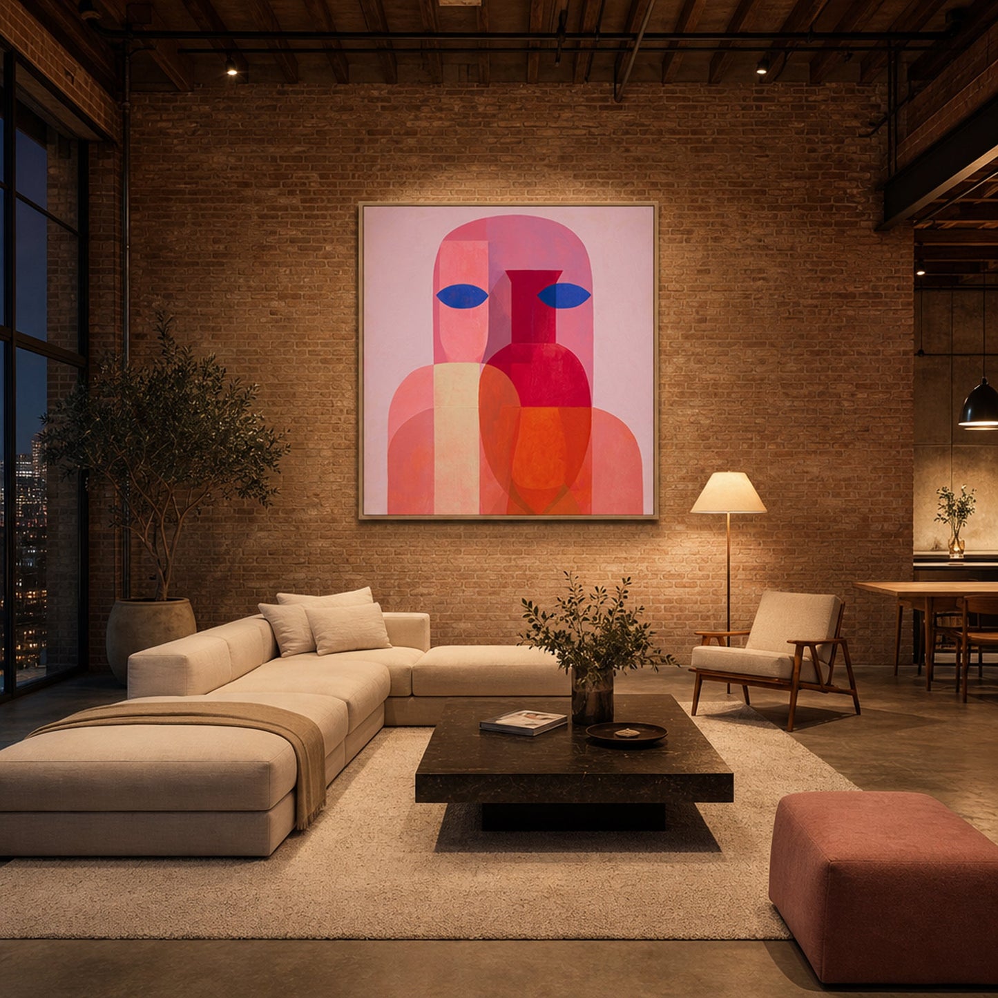 Another Glass, Another Vase Styled in Modern Interior Setting | Cubist Art by Mofisto