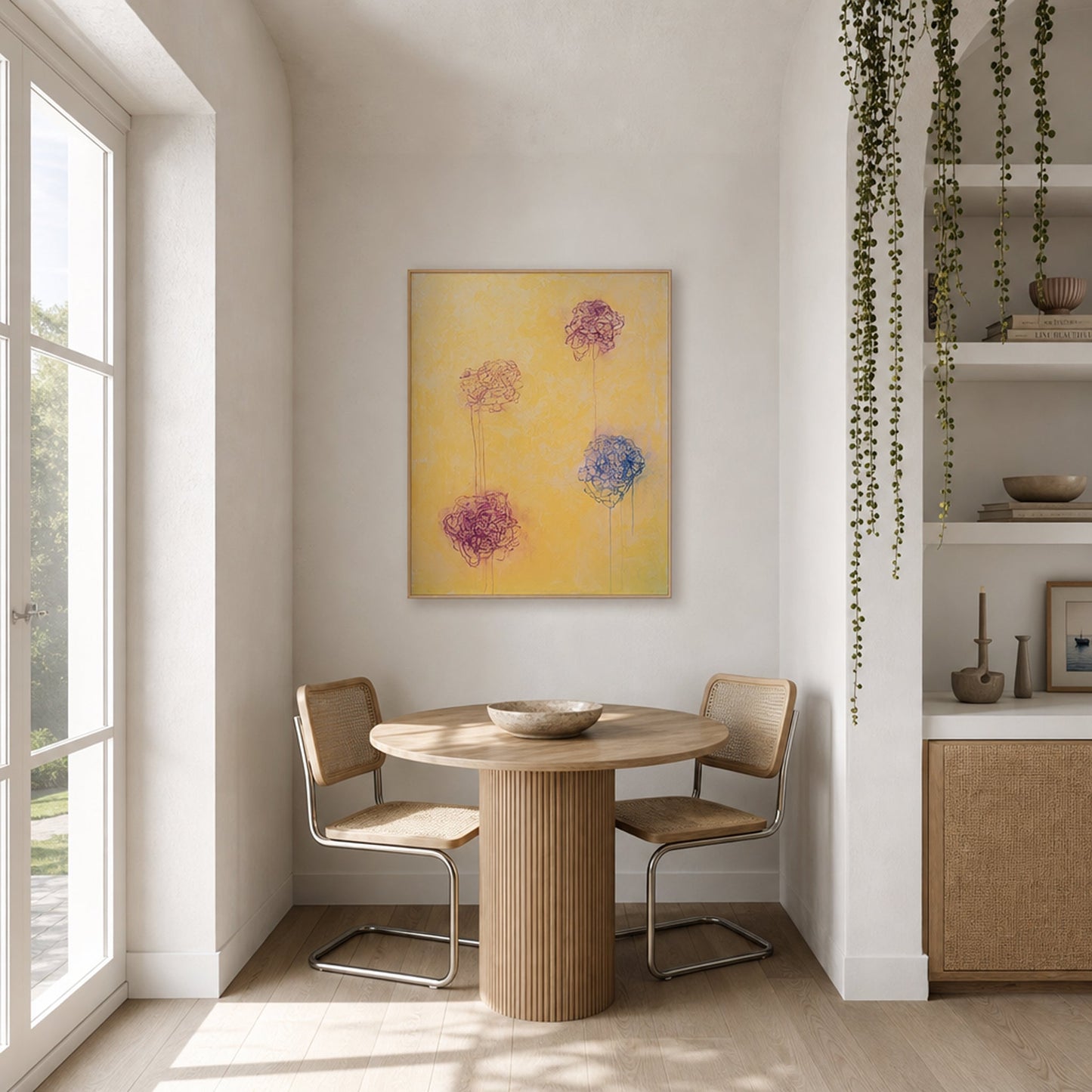 A Number of Certain Feelings Small Format Original Painting | Abstract Floral Minimalist Mixed Media | Mofisto