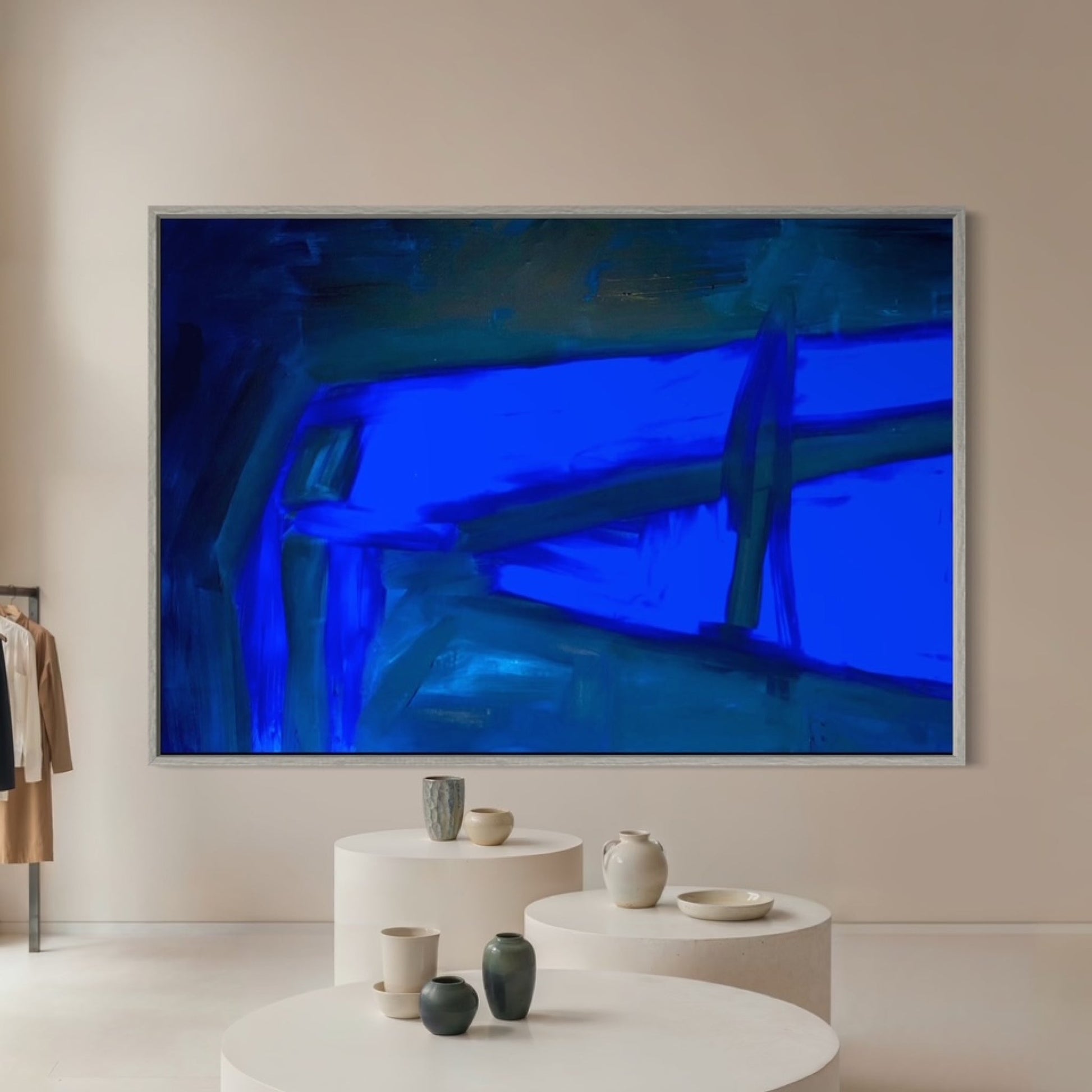 Amsterdam Blue Styled in Modern Interior Setting | Abstract Art by Mofisto