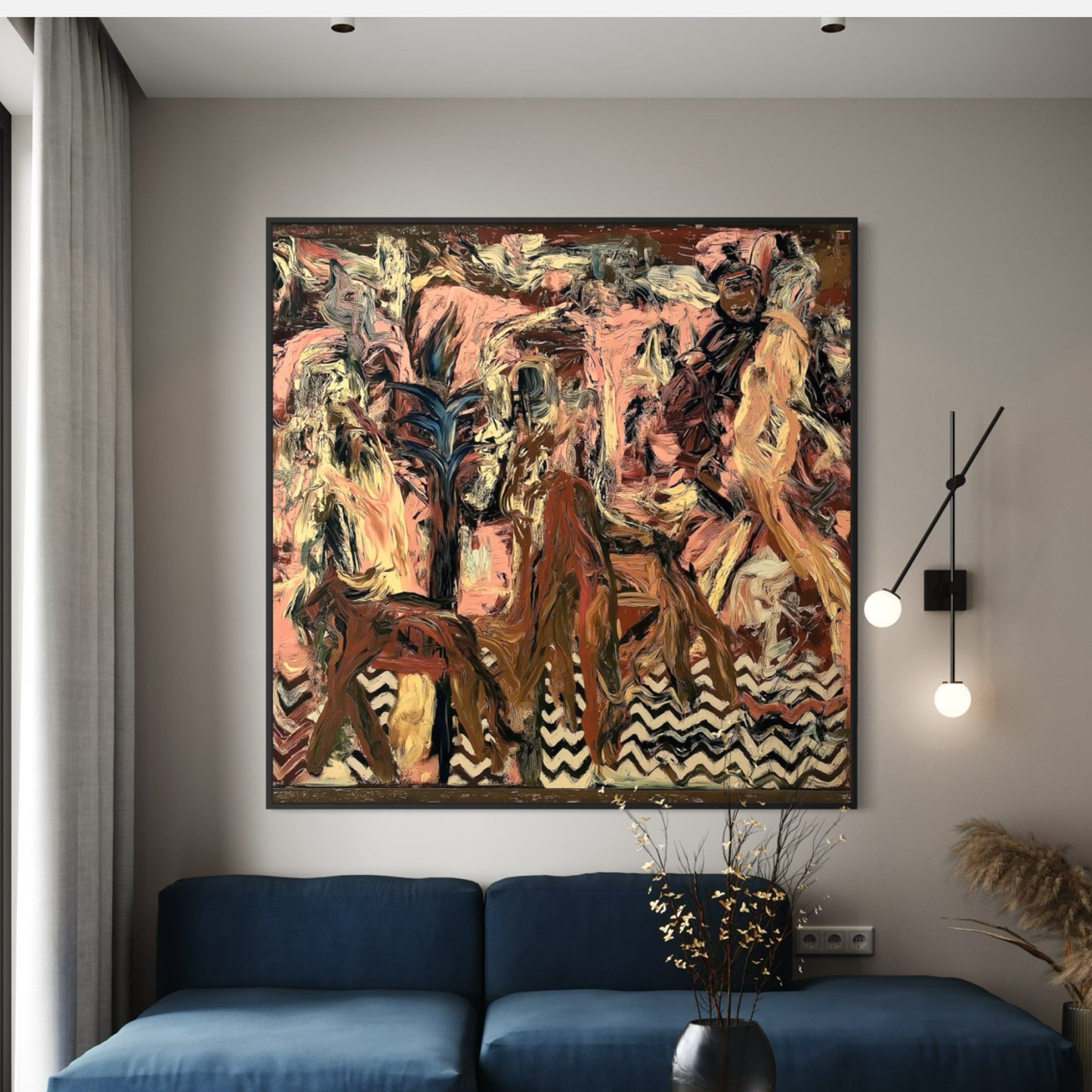 Centaur Large Format Original Painting | Abstract Figurative Mixed Media | Mofisto
