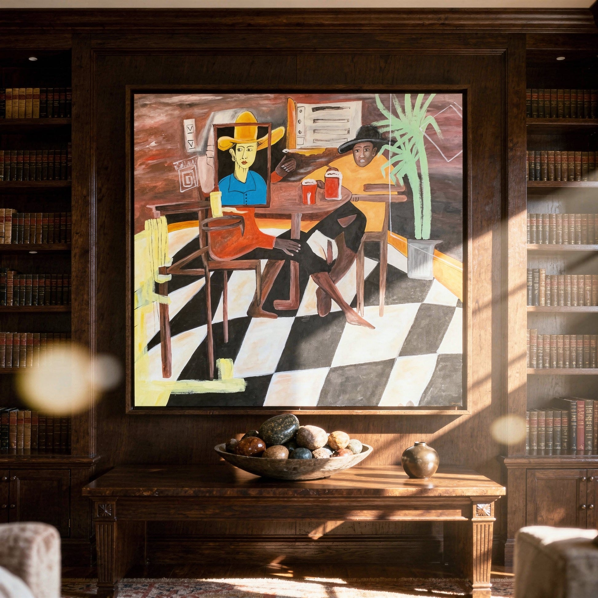Cowboy in the Corner Styled in Modern Interior Setting | Figurative Art by Mofisto