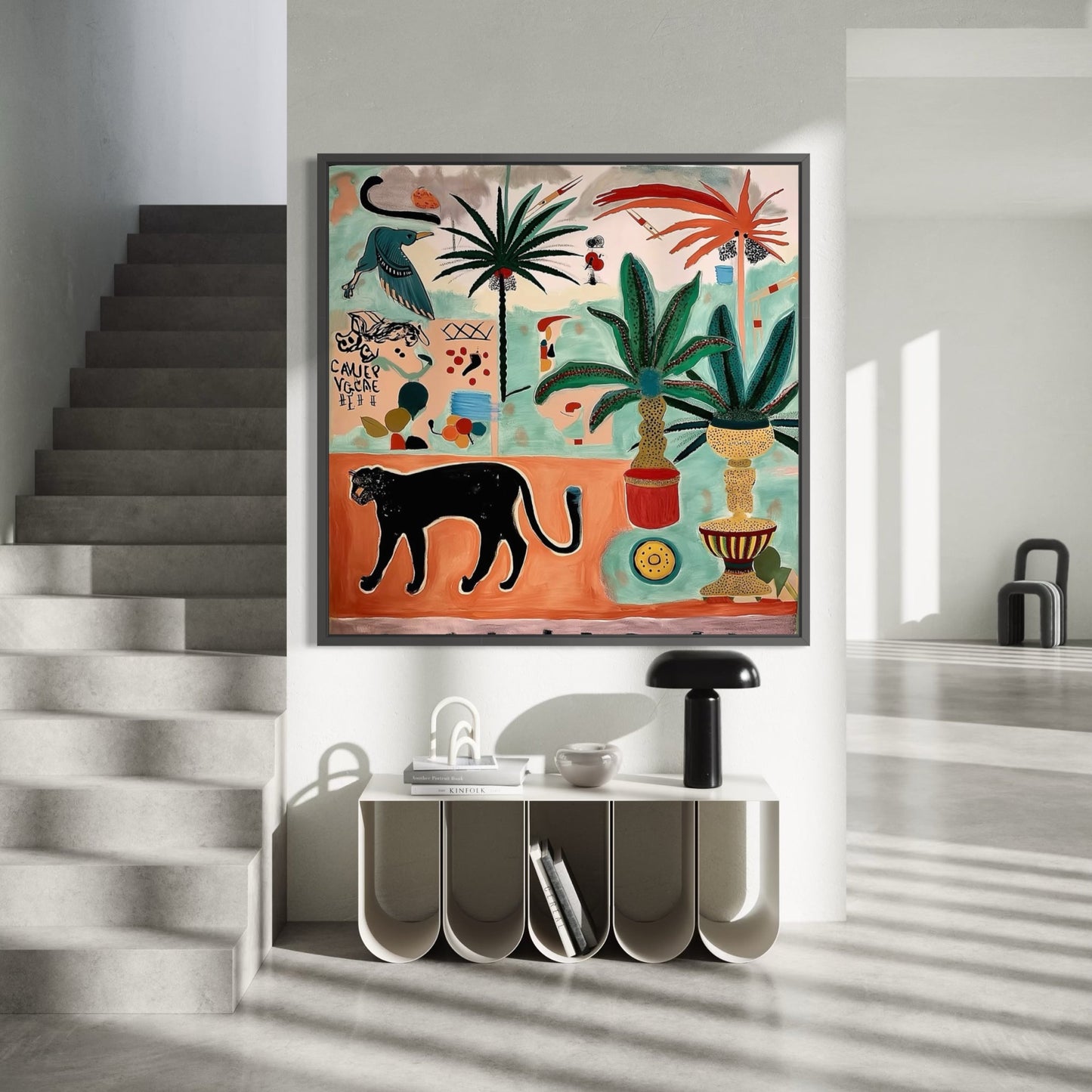 Desert Reflection Large Format Original Painting | Abstract Figurative Mixed Media | Mofisto