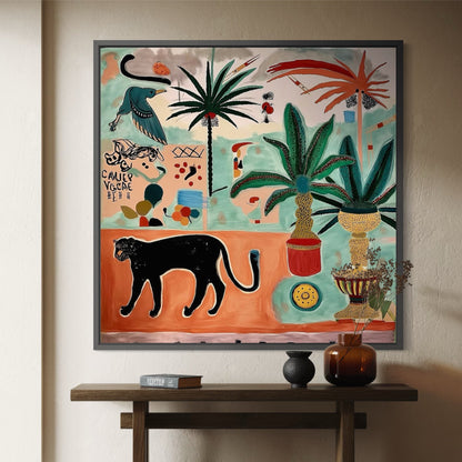 Desert Reflection Small Format Original Painting | Abstract Figurative Mixed Media | Mofisto