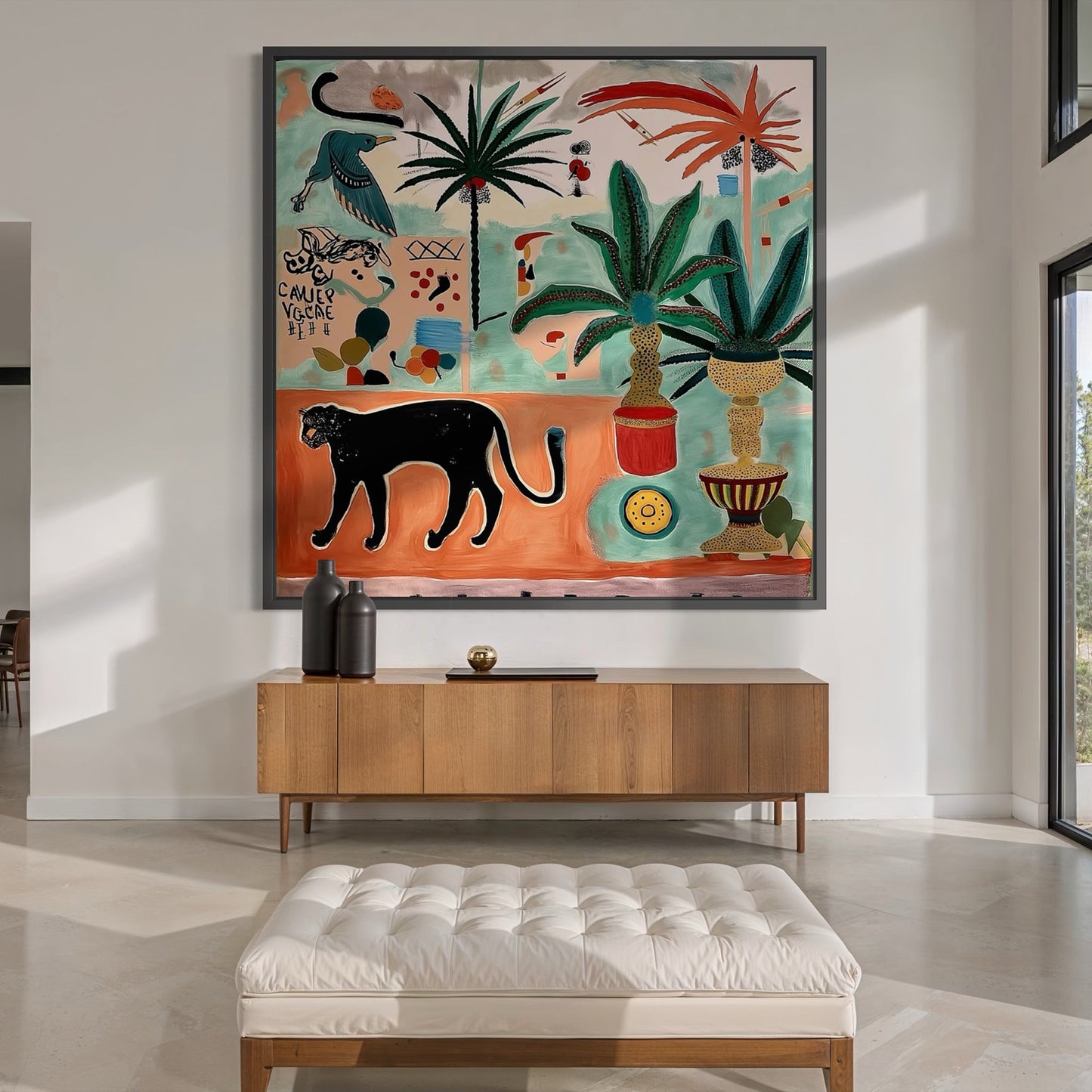 Desert Reflection Styled in Modern Interior Setting | Abstract Figurative Art by Mofisto