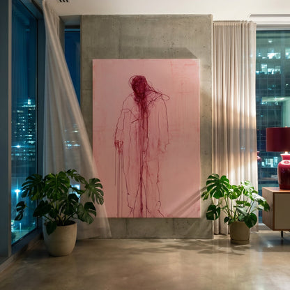 Destructive Criticism Styled in Modern Interior Setting | Figurative Minimalist Art by Mofisto