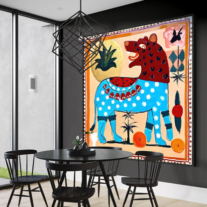 Don't Bite the Hand That Feeds You Styled in Modern Interior Setting | Folk Art by Mofisto