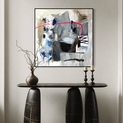 Expression in Time Small Format Original Painting | Abstract Gestural Mixed Media | Mofisto