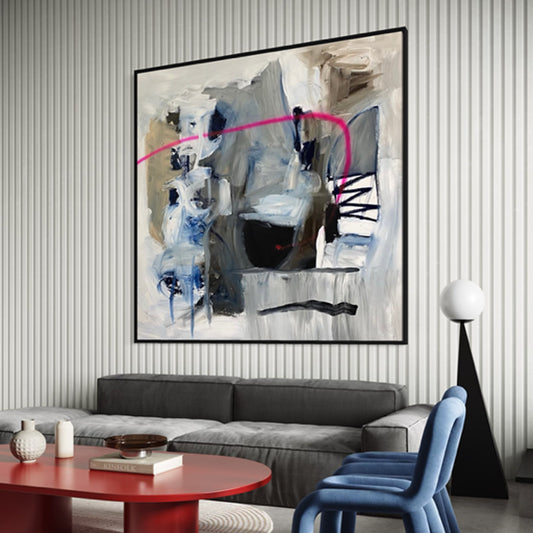 Expression in Time Styled in Modern Interior Setting | Abstract Gestural Art by Mofisto