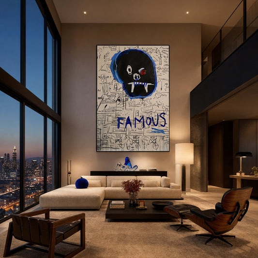 Famous Baby Styled in Modern Interior Setting | Neo-Expressionist Street Art by Mofisto