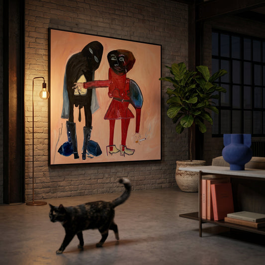 Fine Tuning Styled in Modern Interior Setting | Expressionist Figurative Art by Mofisto