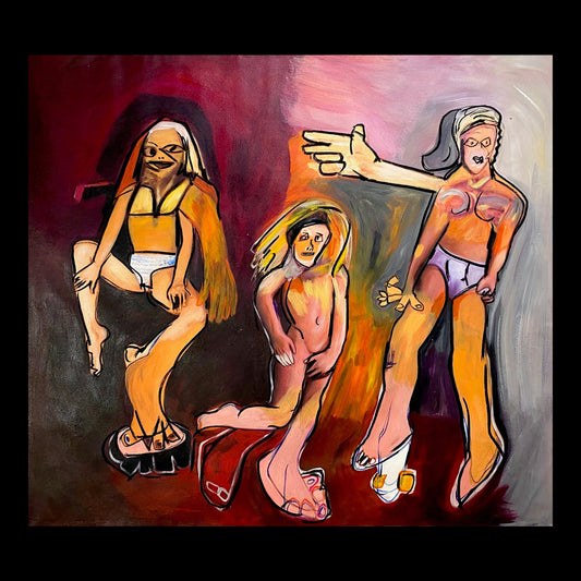 He's Not the Prince Original Hand-Painted Artwork | Figurative Portrait Mixed Media on Canvas | Mofisto
