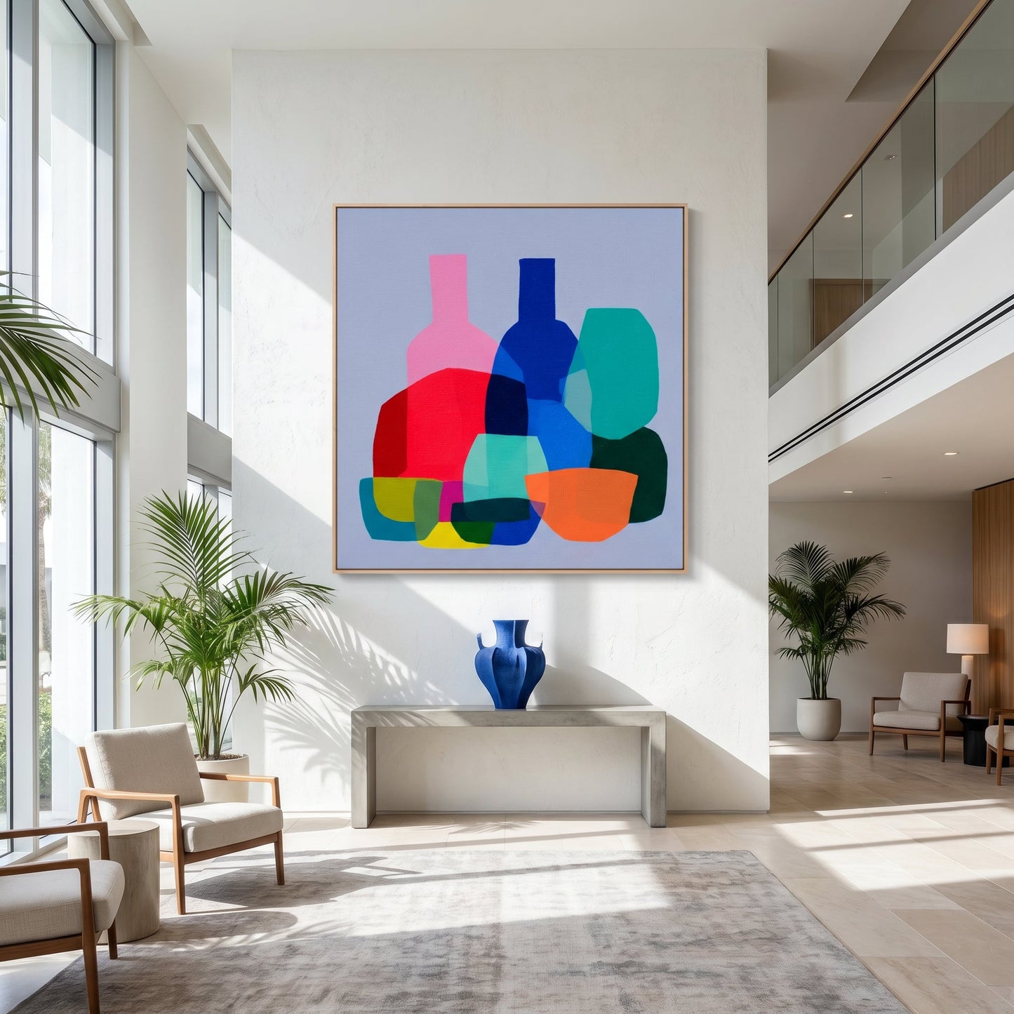 Human Services Styled in Modern Interior Setting | Colourful Geometric Art by Mofisto