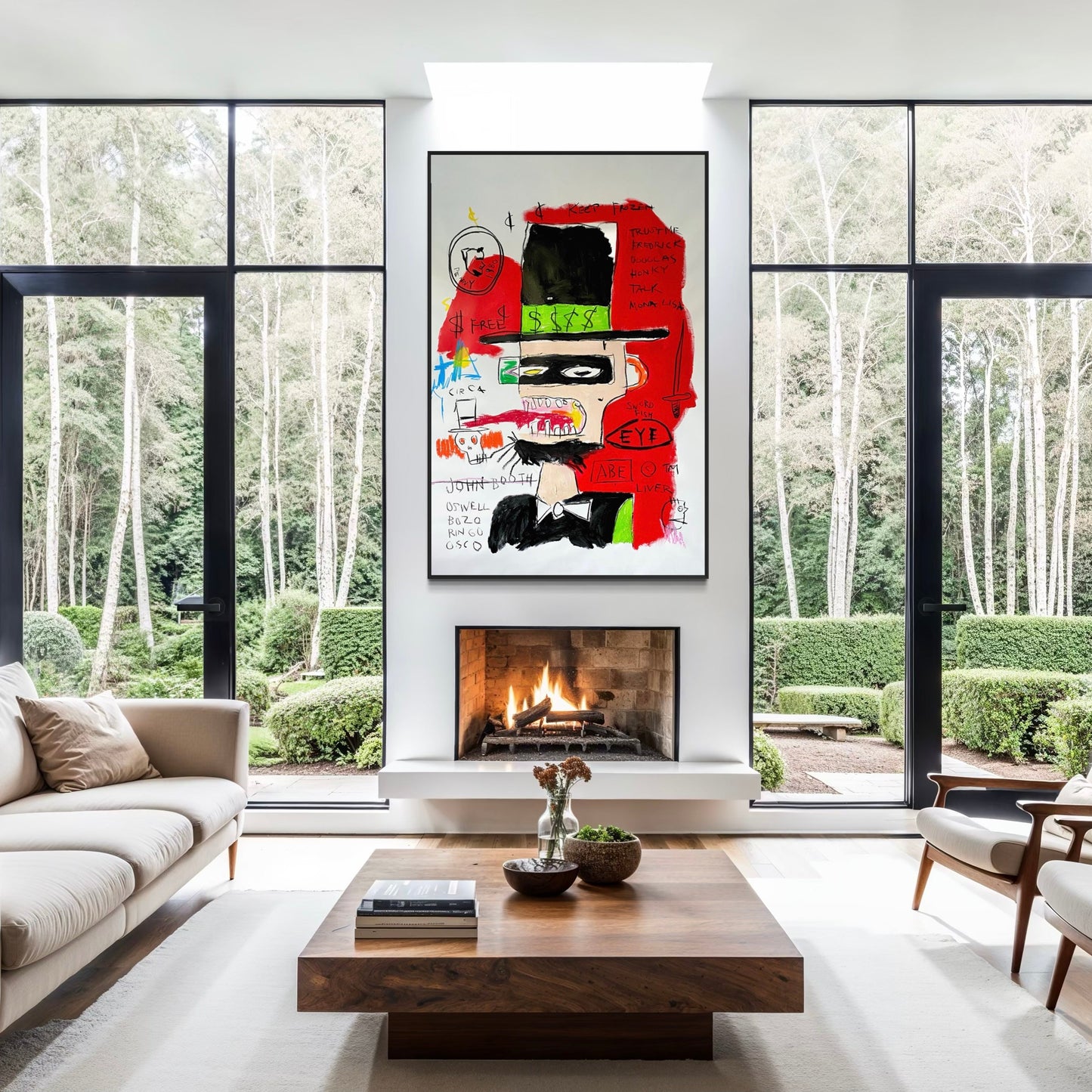 A Lincoln by JMB Homage to Basquiat Studio Detail | Original Art by Mofisto