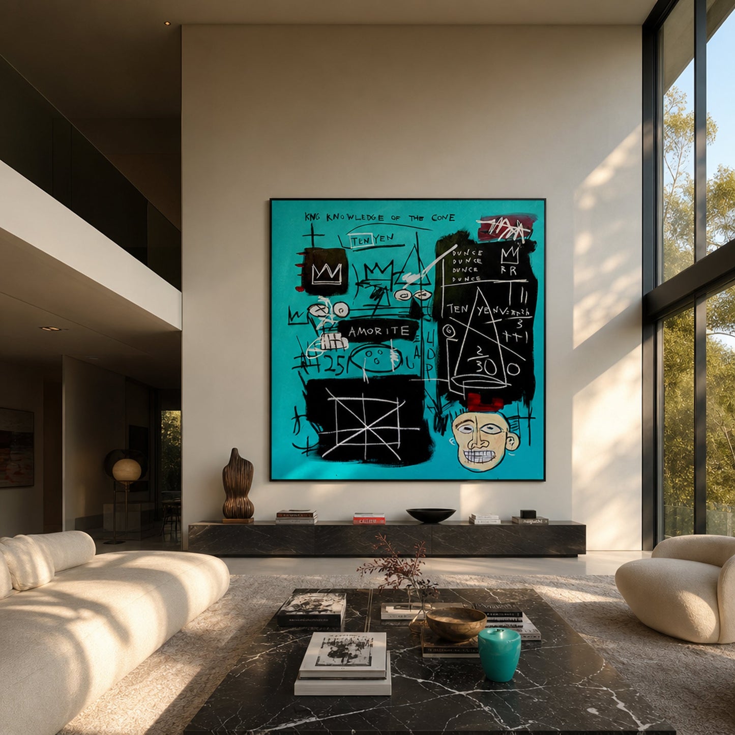 JMB Amorite Styled in Modern Interior Setting | Neo-Expressionist Art by Mofisto