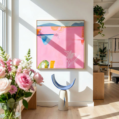 La Brisa Sunset Large Format Original Painting | Abstract Landscape Mixed Media | Mofisto