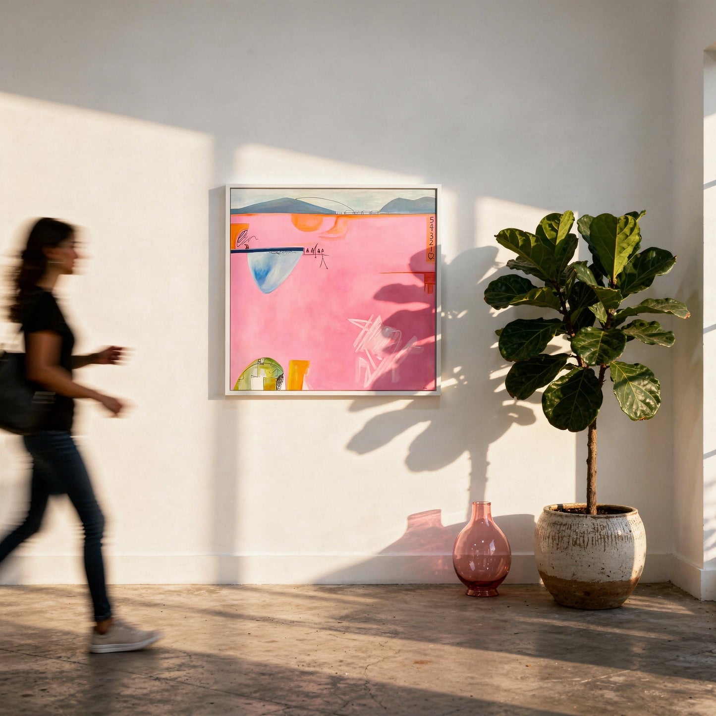 La Brisa Sunset Small Format Original Painting | Abstract Landscape Mixed Media | Mofisto