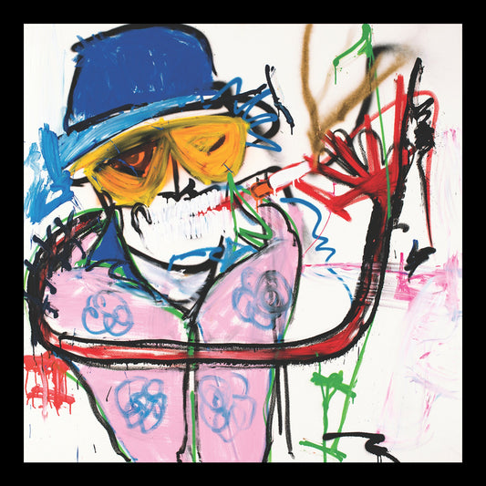 Love Your Work Hunter Original Hand-Painted Artwork | Neo-Expressionist Portrait Mixed Media on Canvas | Mofisto