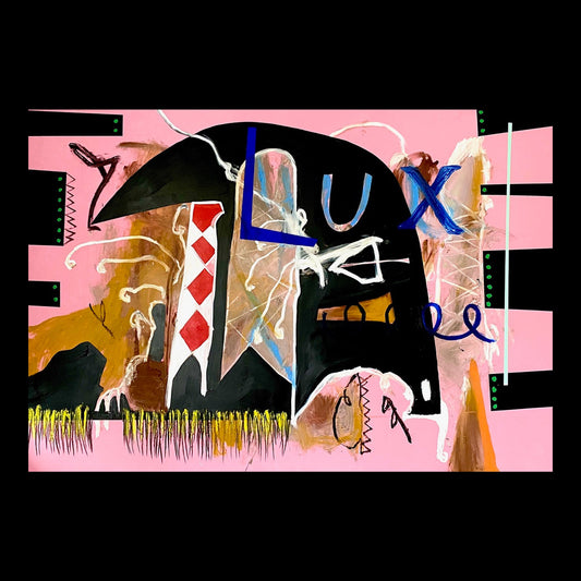 Lux Original Hand-Painted Artwork | Abstract Black Mixed Media on Canvas | Mofisto