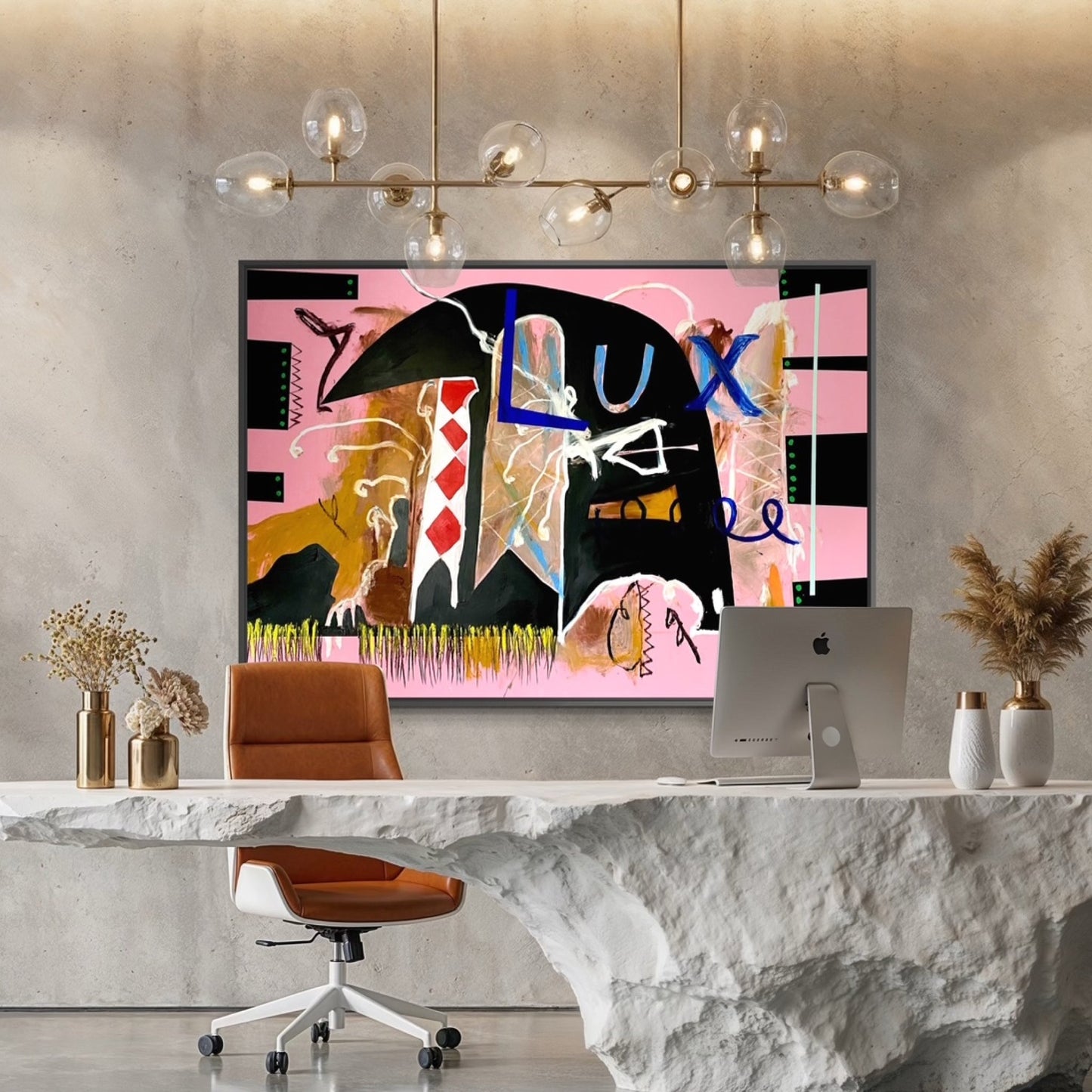 Lux Large Format Original Painting | Abstract Black Mixed Media | Mofisto