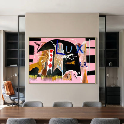 Lux Small Format Original Painting | Abstract Black Mixed Media | Mofisto