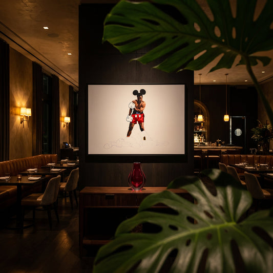 Mouse in the House Large Format Original Painting | Figurative Pop Art Mixed Media | Mofisto