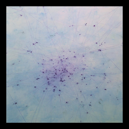 Neuron Development Original Hand-Painted Artwork | Abstract Blue Minimalist Scientific Mixed Media on Canvas | Mofisto