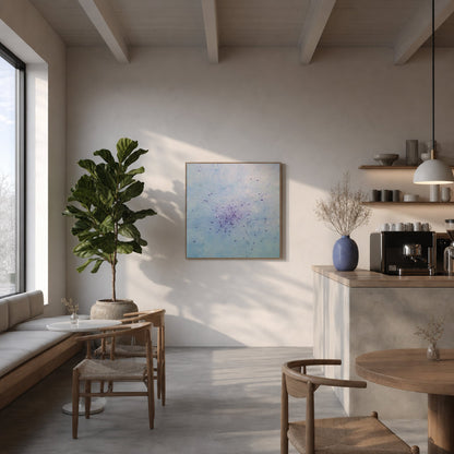 Neuron Development Small Format Original Painting | Abstract Blue Scientific Mixed Media | Mofisto