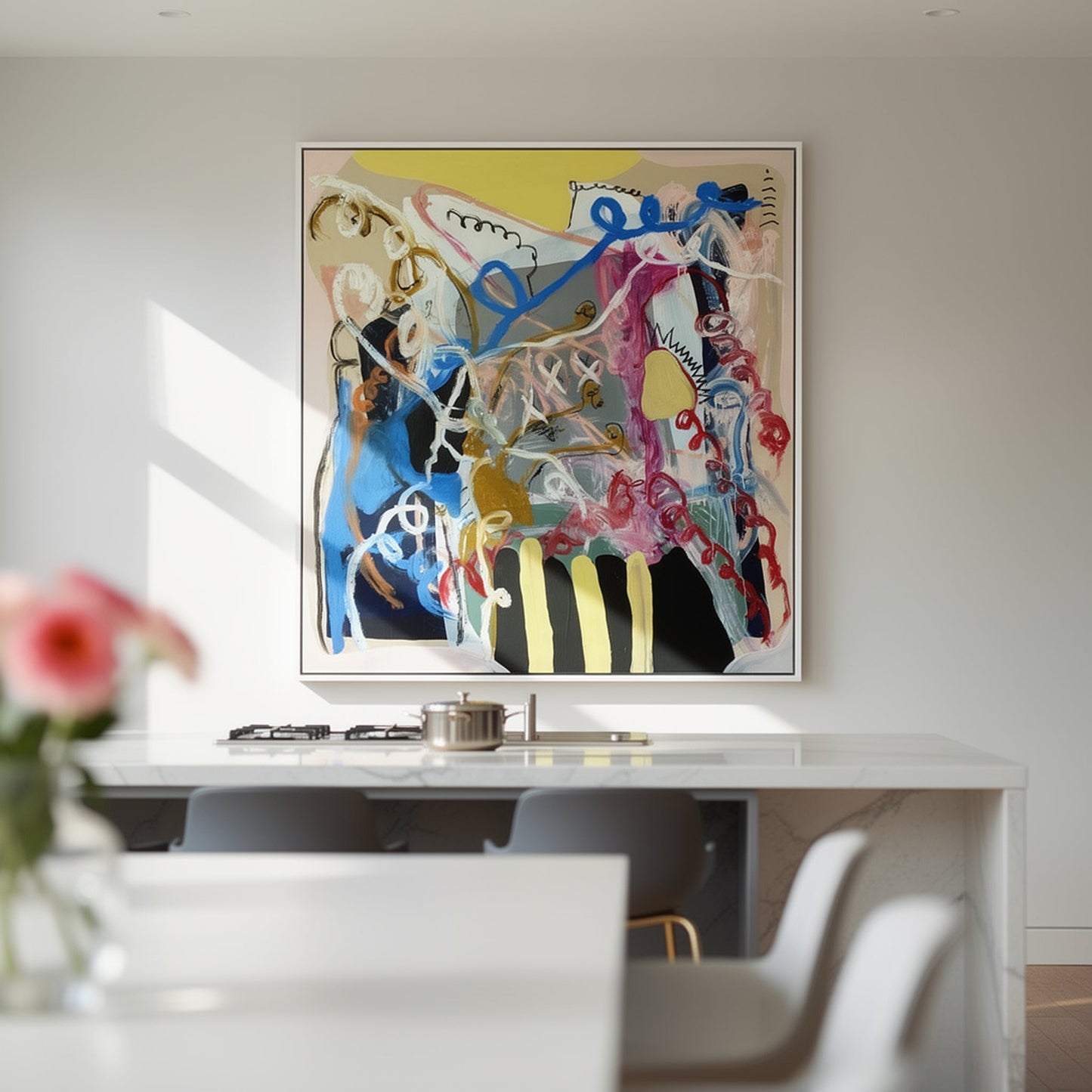 Now It's a Party Interior Styling Detail | Abstract Gestural Art by Mofisto