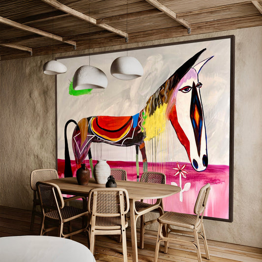 Ole Styled in Modern Interior Setting | Equestrian Art by Mofisto
