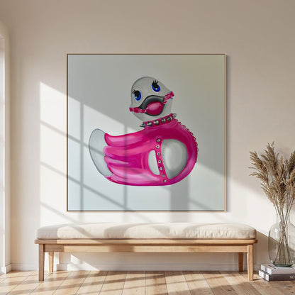 Rubber F*cky Large Format Original Painting | Pop Art Mixed Media | Mofisto
