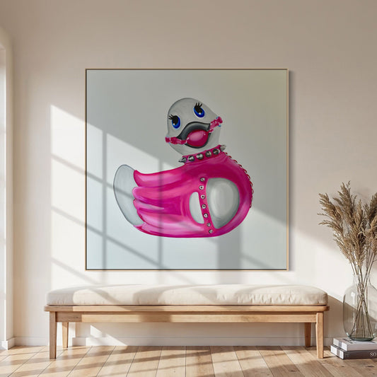 Rubber F*cky Large Format Original Painting | Pop Art Mixed Media | Mofisto