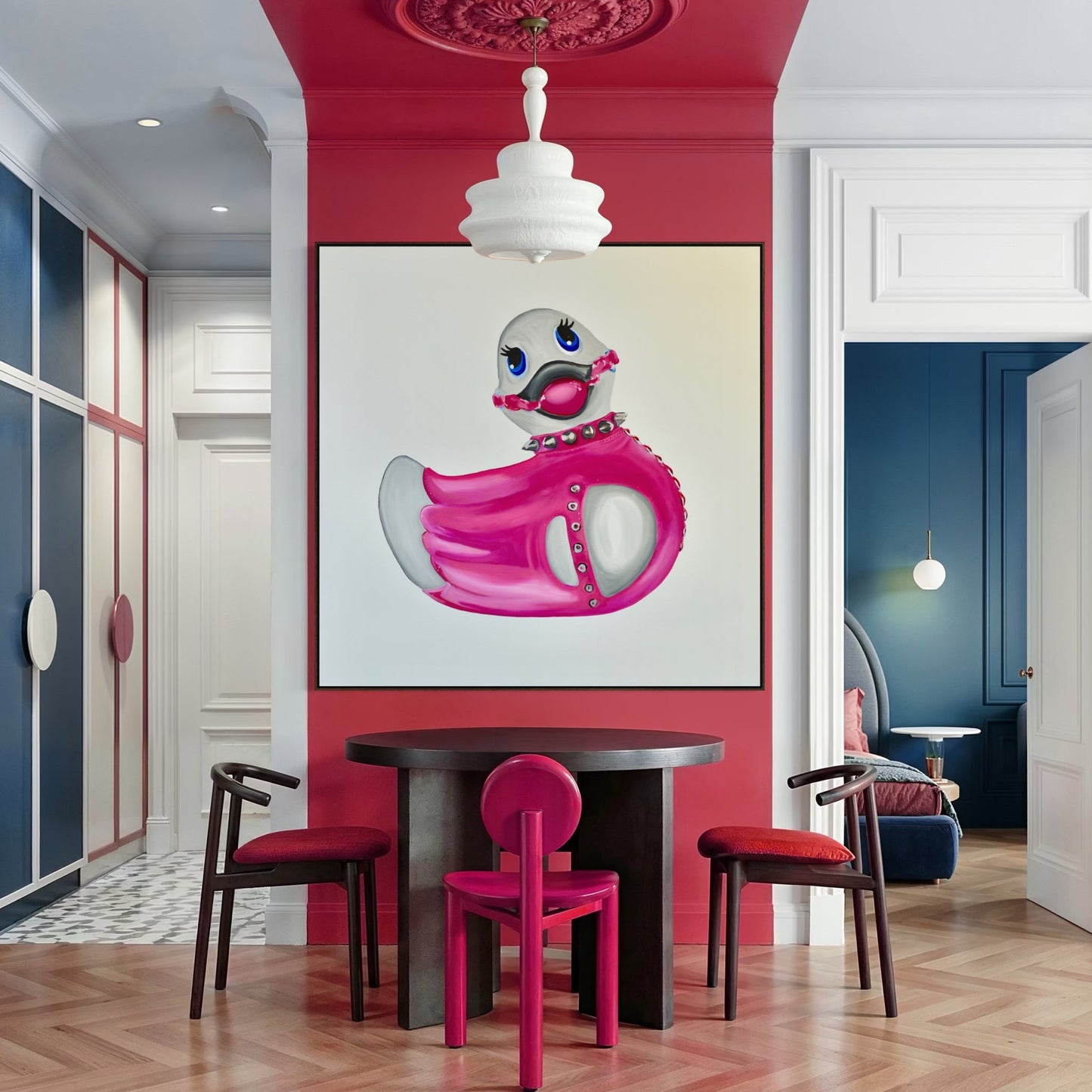 Rubber F*cky Small Format Original Painting | Pop Art Mixed Media | Mofisto