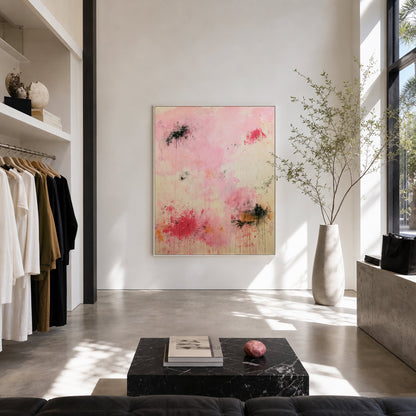 Soft Riot Large Format Original Painting | Abstract Gestural Minimalist Mixed Media | Mofisto