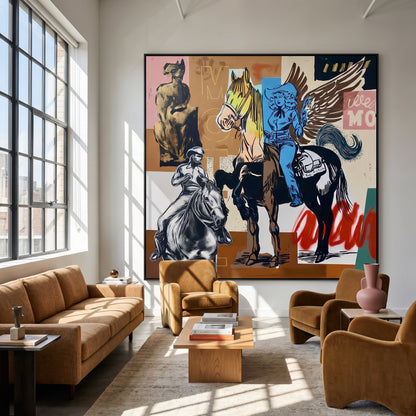 So You Want to Be a Cowgirl Styled in Modern Interior Setting | Equestrian Western Art by Mofisto