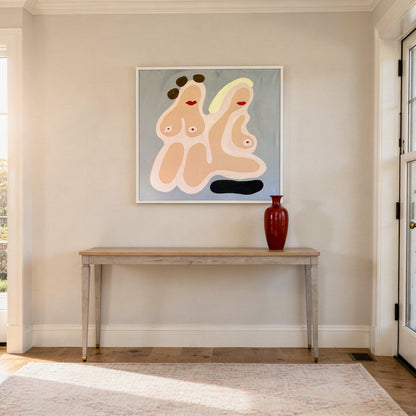 Study for Two Lovers Small Format Original Painting | Figurative Nude Mixed Media | Mofisto