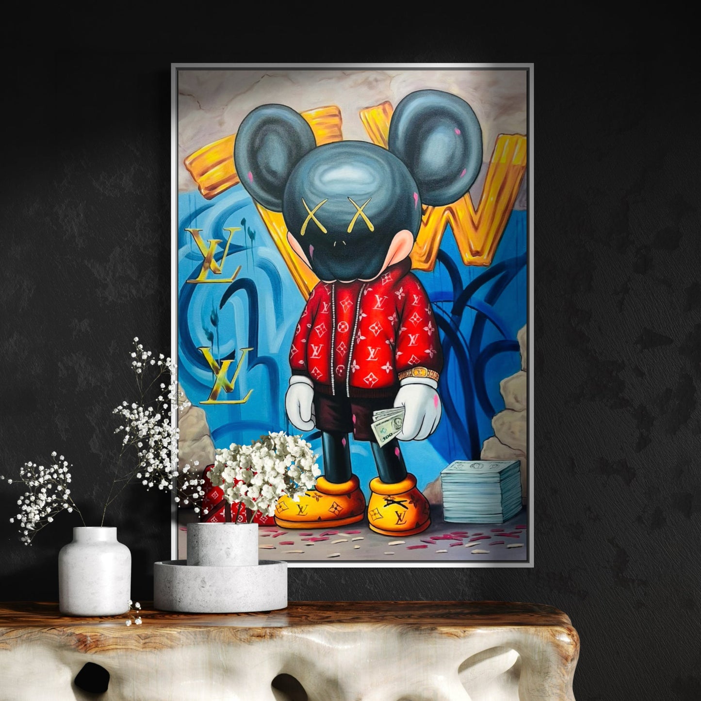Supreme Being Small Format Original Painting | Pop Art Street Art Mixed Media | Mofisto