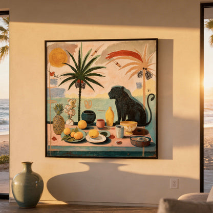 Taormina Still Life Large Format Original Painting | Figurative Still Life Mixed Media | Mofisto