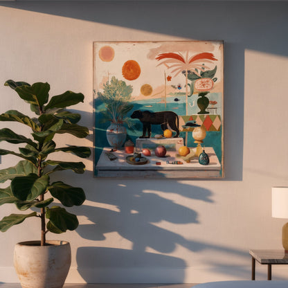 Taormina Still Life 2 Small Format Original Painting | Figurative Still Life Mixed Media | Mofisto